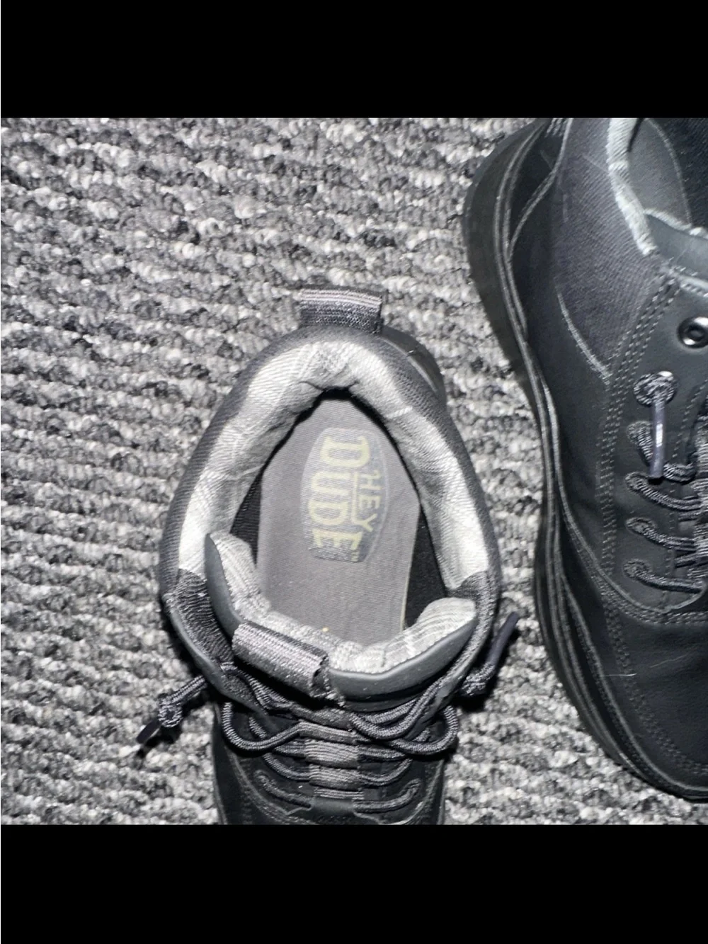 Hey Dude Men's Black Lace-Up Casual Boots